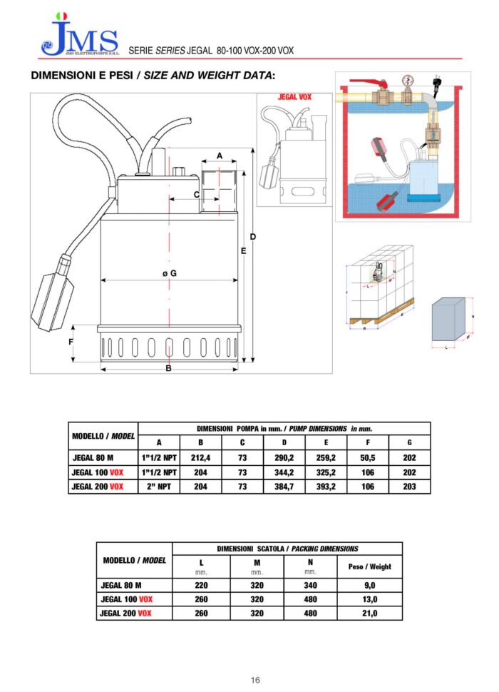 JEGAL-VOX 200 – Sump Submersible Pump- 2HP-Single Phase - Image 3