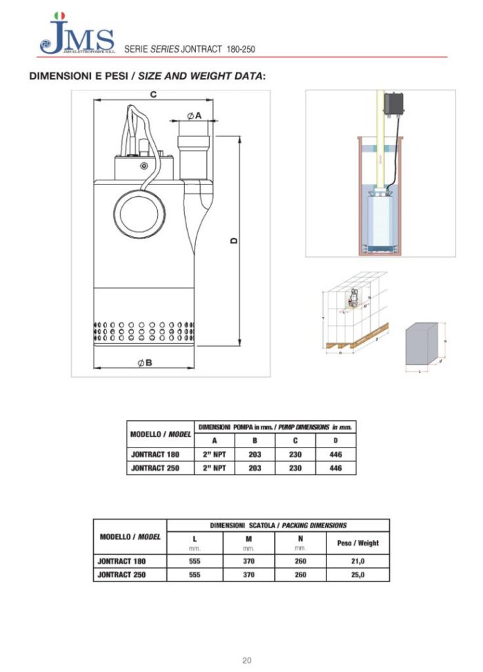 JONTRACT – 250 Auto-DRAINAGE SUBMERSIBLE PUMP-3.3HP – SINGLE PHASE - Image 4