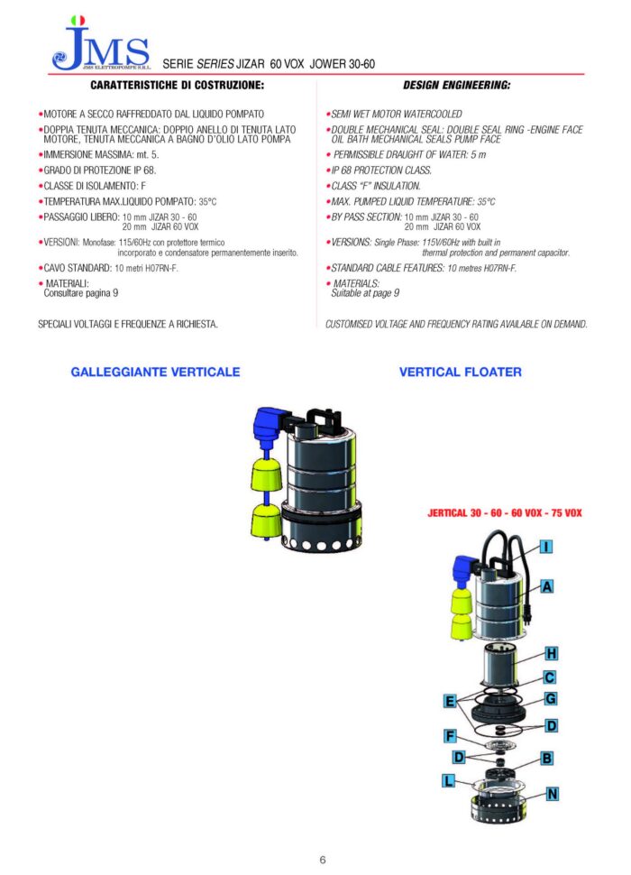 JOWER 30 Auto-Sump Submersible Pump- 0.4HP-Single Phase - Image 3