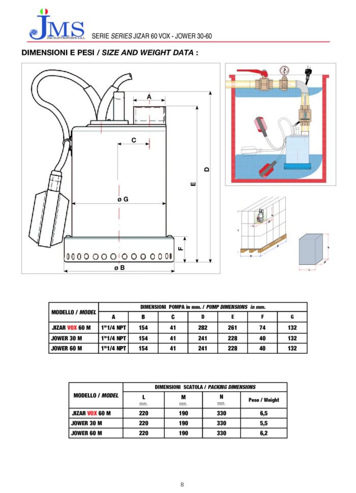 JOWER 30 Auto-Sump Submersible Pump- 0.4HP-Single Phase - Image 5