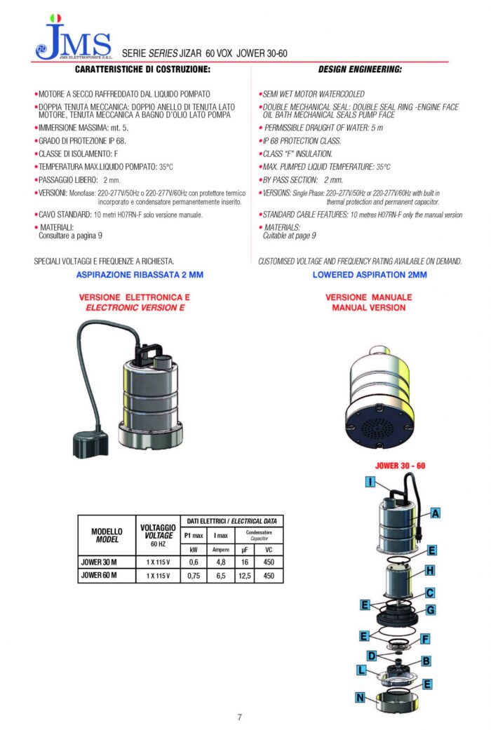 JOWER 30 Auto-Sump Submersible Pump- 0.4HP-Single Phase - Image 6
