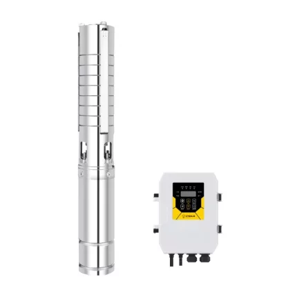 Brushless Solar Submersible Pump With Controller – 96V, 1100watts, 1590GPH, Model# 3US1100-80/6D