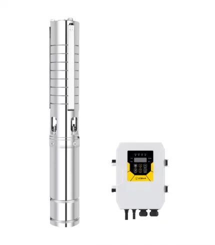 Brushless Solar Submersible Pump With Controller – 96V, 1100watts, 1590GPH, Model# 3US1100-80/6D